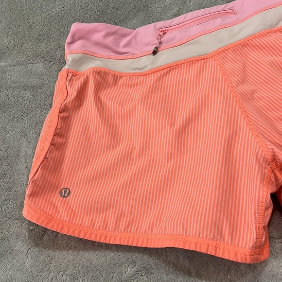Lululemon Pop Orange Speed Wagon Shorts - Picture 2 of 6